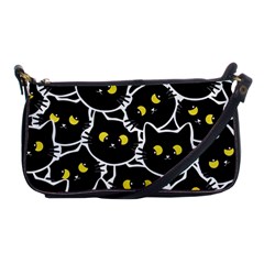 Cat Pattern Pet Drawing Eyes Shoulder Clutch Bag by Maspions