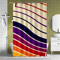 Angles Design Pattern Retro Shower Curtain 48  X 72  (small)  by Maspions