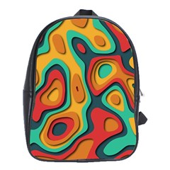 Paper Cut Abstract Pattern School Bag (xl) by Maspions