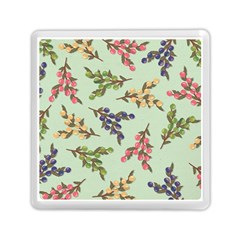 Berries Flowers Pattern Print Memory Card Reader (square) by Maspions