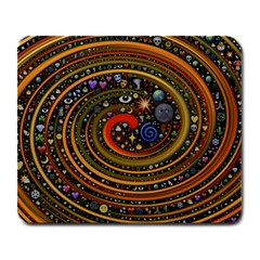 Swirl Vortex Emoji Cyclone Motion Art Large Mousepad by Paksenen