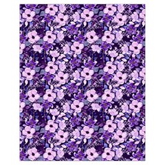 Purple Flowers 001 Purple Flowers 02 Drawstring Bag (small) by DinkovaArt