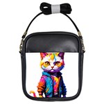 Wild cat Girls Sling Bag Front