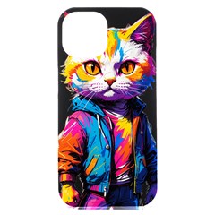 Wild Cat Iphone 15 Plus Black Uv Print Pc Hardshell Case by Sosodesigns19