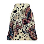 Paisley Print Musical Notes8 Bell Ornament (Two Sides) Back