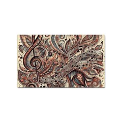 Paisley Print Musical Notes5 Sticker Rectangular (10 Pack) by RiverRootz