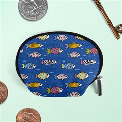 Sea Fish Blue Submarine Animals Patteen Accessory Pouch (small) by Maspions