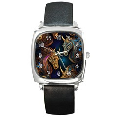 Pattern 5 Square Metal Watch by 2607694a