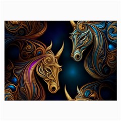 Pattern With Horses Large Glasses Cloth (2 Sides) by 2607694a