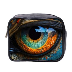 Eye Bird Feathers Vibrant Mini Toiletries Bag (two Sides)