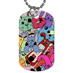 Graffiti Monster Street Theme Dog Tag (one Side) by Bedest