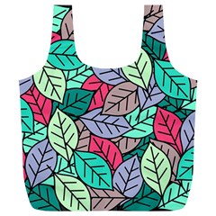 Pattern Leaves Background Nature Full Print Recycle Bag (xl) by Proyonanggan