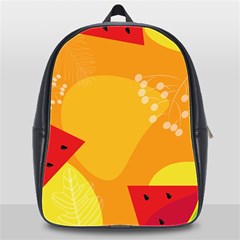 Watermelon Flower School Bag (xl) by Bedest