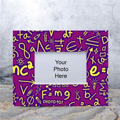 Background Doodles Math White Tabletop Photo Frame 4 x6  by Bedest