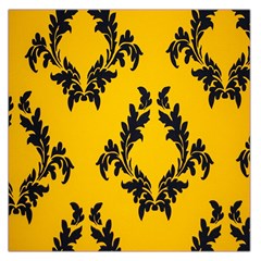 Yellow Regal Filagree Pattern Square Satin Scarf (36  X 36 ) by Azkajaya