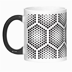 Halftone Tech Hexagons Seamless Pattern Morph Mug by Ket1n9