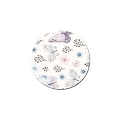 Butterflies Cute Flower Pastel Pattern Golf Ball Marker (4 Pack) by Loisa77