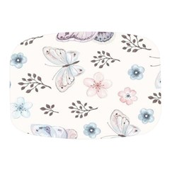 Butterflies Cute Flower Pastel Pattern Mini Square Pill Box by Loisa77