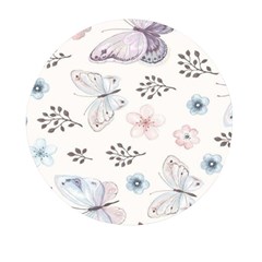 Butterflies Cute Flower Pastel Pattern Mini Round Pill Box (pack Of 3) by Loisa77