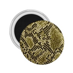 Yellow Snake Skin Pattern 2 25  Magnets by Ket1n9