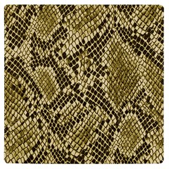 Yellow Snake Skin Pattern Uv Print Square Tile Coaster  by Ket1n9