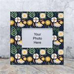 Flower Grey Pattern Floral White Box Photo Frame 4  x 6  Front