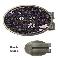 Footprints Path Mystery Unknown Money Clips (oval)  by Paksenen