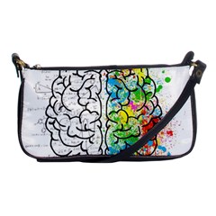 Brain Mind Psychology Idea Drawing Shoulder Clutch Bag by Loisa77