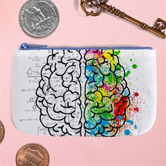 Brain Mind Psychology Idea Drawing Large Coin Purse by Loisa77