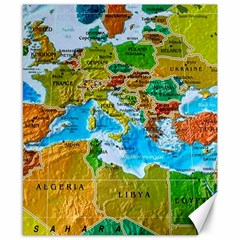 World Map Canvas 8  X 10  by Ket1n9