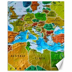 World Map Canvas 11  X 14  by Ket1n9