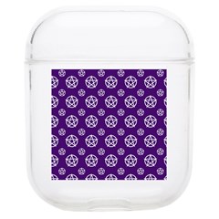 White Pentacle And Purple Pattern Soft Tpu Airpods 1/2 Case by cheekywitch