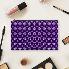 White Pentacle And Purple Pattern Cosmetic Bag (medium) by cheekywitch