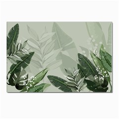 Banana Leaf Plant Pattern Postcards 5  X 7  (pkg Of 10) by anzea