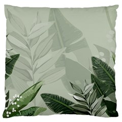 Banana Leaf Plant Pattern Standard Premium Plush Fleece Cushion Case (one Side) by anzea