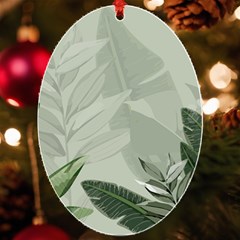 Banana Leaf Plant Pattern Uv Print Acrylic Ornament Oval by anzea