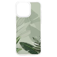 Banana Leaf Plant Pattern Iphone 15 Plus Tpu Uv Print Case by anzea