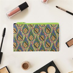 Tribal Background Boho Batik Cosmetic Bag (xs) by anzea