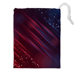 Illustrations Space Purple Drawstring Pouch (5xl) by anzea