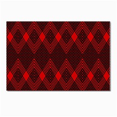 Pattern Red Black, Postcard 4 x 6  (pkg Of 10) by 2607694c