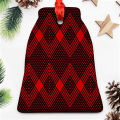 Pattern Red Black, Ornament (bell) by 2607694c