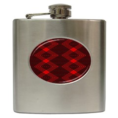 Pattern Rot Schwarz Hip Flask (6 Oz) by dedoma