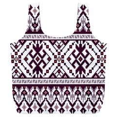 Illustration Ukrainian Folk Seamless Pattern Ornament Full Print Recycle Bag (xxl) by Proyonanggan