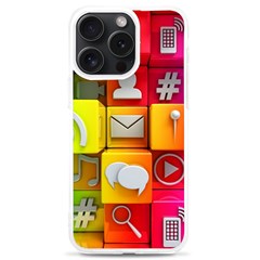 Colorful 3d Social Media Iphone 15 Pro Max Tpu Uv Print Case by Ket1n9