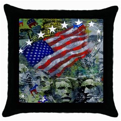 Usa United States Of America Images Independence Day Throw Pillow Case (black) by Ket1n9