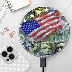 Usa United States Of America Images Independence Day Wireless Fast Charger(white) by Ket1n9