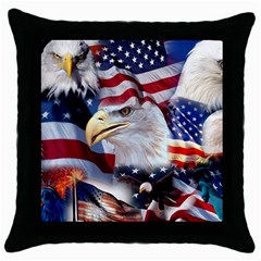 United States Of America Images Independence Day Throw Pillow Case (black) by Ket1n9