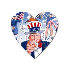 Independence Day United States Of America Heart Magnet by Ket1n9