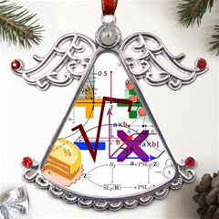 Mathematics Formula Physics School Metal Angel With Crystal Ornament by Bedest