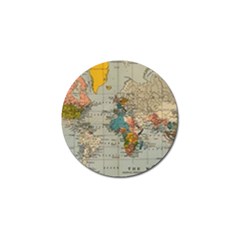 Vintage World Map Golf Ball Marker by Loisa77